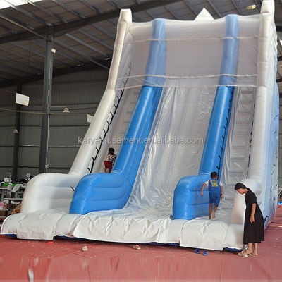 Большая Белая Снежная Гора Двойной Слайд и Слайд Надувный Водный Слайд Для Взрослых