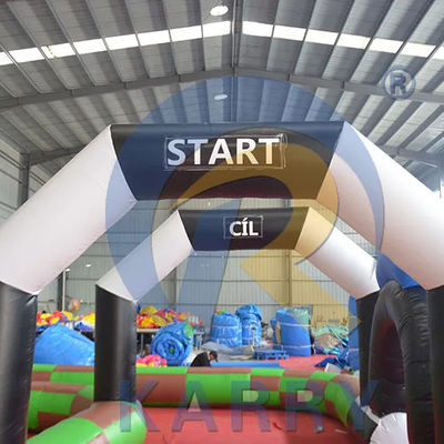 Развлечения Цифровая печать ПВХ надувный бампер Автомобильный трек для внутреннего или наружного развлечения