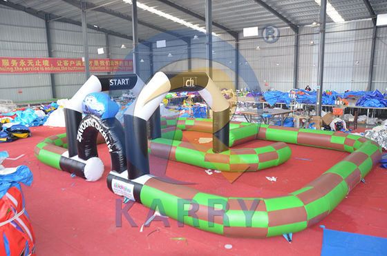 Развлечения Цифровая печать ПВХ надувный бампер Автомобильный трек для внутреннего или наружного развлечения