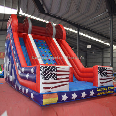 26ft двойной полосы надувный водный горка для детей и взрослых ПВХ платформы материал