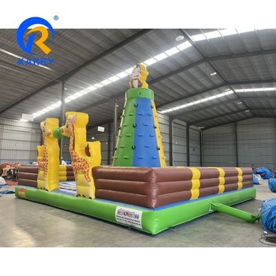 Игры парка развлечений надувная скалолазательная игра со вентилятором и индивидуальным цветом