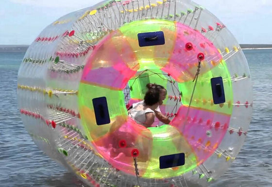 1.2м/1.5м/1.8м Красочный ПВХ надувный Zorb Водный ролик для парка развлечений Забавные игры