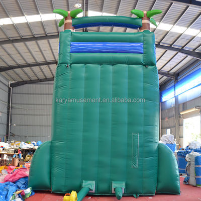 29ft Tropical Jump Water Slide Бассейн Коммерческий задний двор Большой пальмовый водный горка с бассейном
