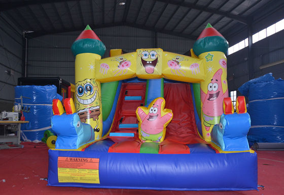 5-10 Пассажиров Custom Small Sponge-Bob Wet and Dry Slide с цифровым дизайном печати