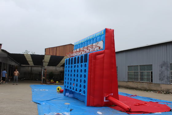 PVC Tarpaulin Connect 4 Надувная баскетбольная спортивная игра для интерактивного веселья на карнавале