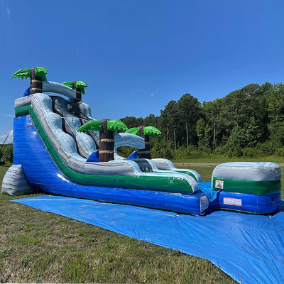 Взрослый размер надувные прыжки ПВХ надувные воздушные прыжки Слайды комбо с бассейном