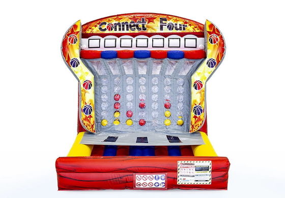 Красочная надувная игра Connect 4 в ряду для коммерческих задач