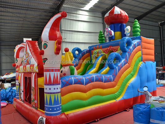 14 лет назад Юнисекс Новейший цирк из ПВХ Надувный цирк Замок со Слипом N Слайд Веселая городская вечеринка