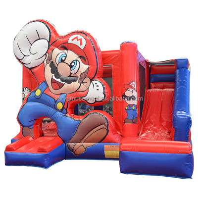 Настроить принятый красный надувный замок детская площадка для детей прыгающий дом