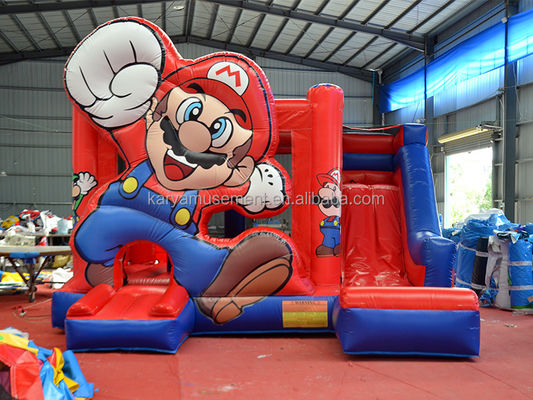 Настроить принятый красный надувный замок детская площадка для детей прыгающий дом