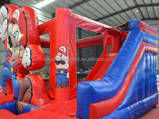 Настроить принятый красный надувный замок детская площадка для детей прыгающий дом