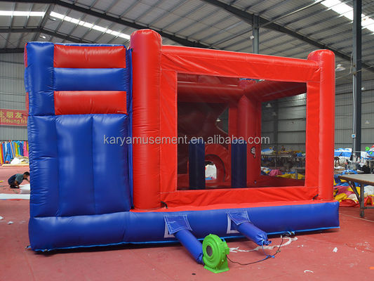 Настроить принятый красный надувный замок детская площадка для детей прыгающий дом