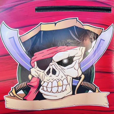 Custom Logo Printed Commercial PVC Pirate Ship Тема Водный горка надувный с бассейном