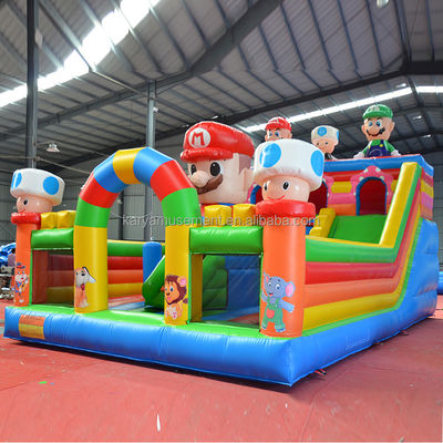 Возрастная диапазона 14 лет и старше Портативный ПВХ надувный Mario Fun City Игровая площадка для детей