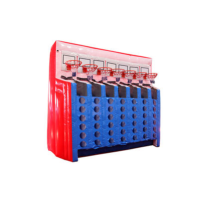 Прочный коммерческий PVC надувный баскетбол Connect 4 Sport Game с вентилятором