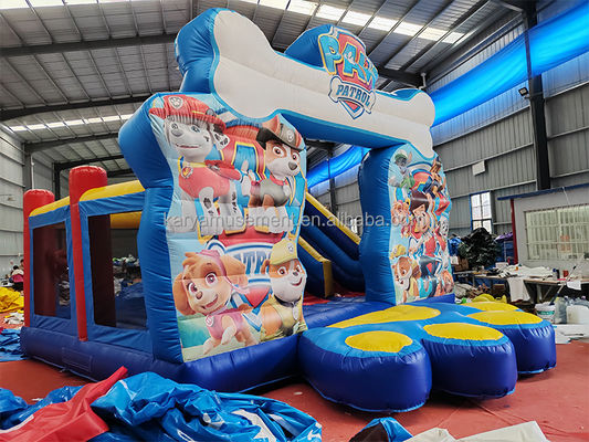 Unisex Paw Patrol Надувный замок с внутренним слайдом коммерческий настраиваемый дизайн