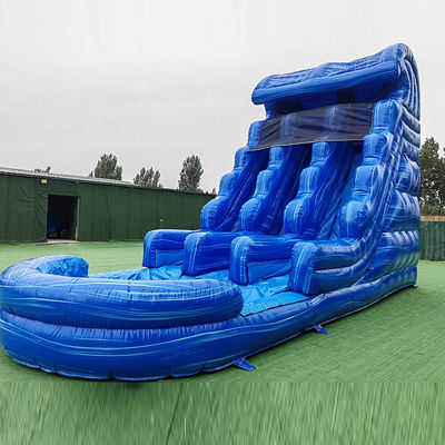 Водный парк надувный ПВХ двойной скользки с бассейном прыжки задний двор водный горка