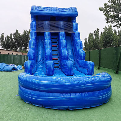 Водный парк надувный ПВХ двойной скользки с бассейном прыжки задний двор водный горка