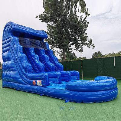 Водный парк надувный ПВХ двойной скользки с бассейном прыжки задний двор водный горка