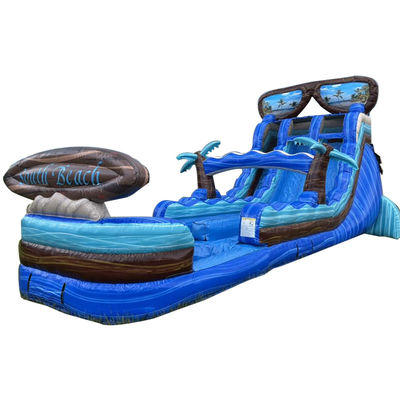 Приготовьтесь к 40 футовой надувной горки с бассейном и огромной доской для серфинга.