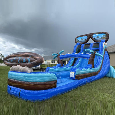 Приготовьтесь к 40 футовой надувной горки с бассейном и огромной доской для серфинга.