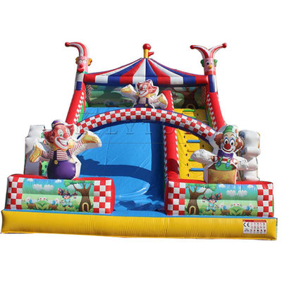 Коммерческая надувная сухая горка с настраиваемым логотипом Карнавал Цирк Клоун Прыжок горка