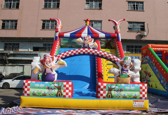 Коммерческая надувная сухая горка с настраиваемым логотипом Карнавал Цирк Клоун Прыжок горка