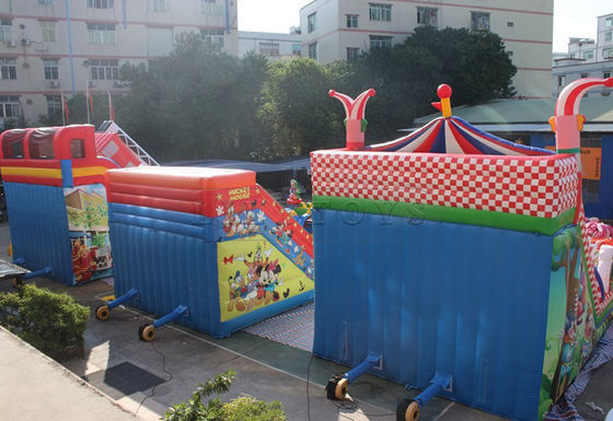 Коммерческая надувная сухая горка с настраиваемым логотипом Карнавал Цирк Клоун Прыжок горка