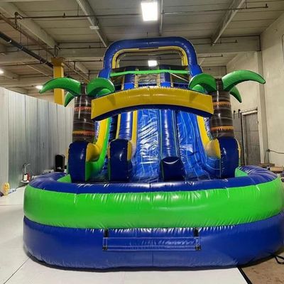 Бизнес надувные игрушки ПВХ пальмовые стволы водные горки для продвижения коммерческих мероприятий