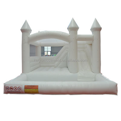 Недавно сделанный Moonwalk Свадебный батут Коммерческий Белый скачок Замок для вечеринок