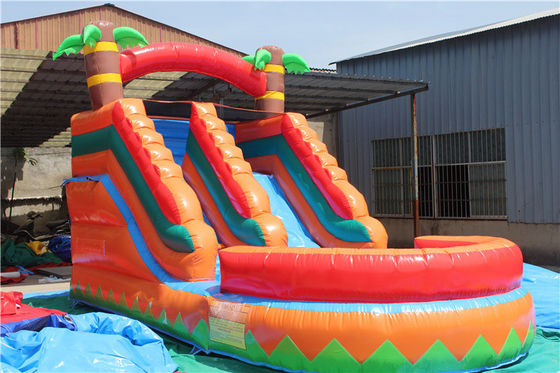Custom Logo Printed Large Long Slide Inflatable Pool Slide Combo for Outdoor Fun Комбайн с большим длинным слайдом для бассейна