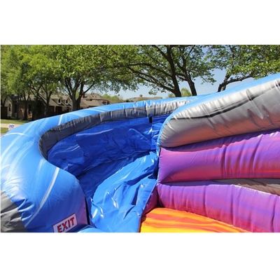 Забавный большой надувной водный горка с двумя полосами мокрого скольжения и 0,55 мм Плато ПВХ