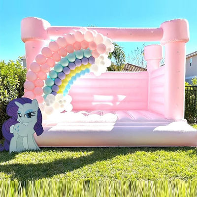 Logo Custom Logo Printed White Inflatable Bouncer for Party Moonwalk (Лунный ход) Выпрыгивающий замок