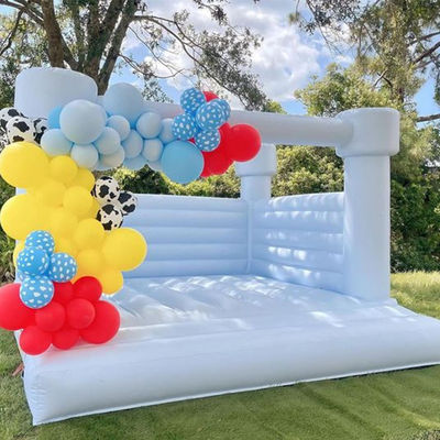 Logo Custom Logo Printed White Inflatable Bouncer for Party Moonwalk (Лунный ход) Выпрыгивающий замок