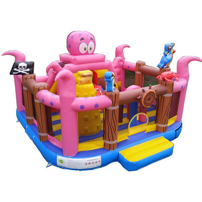 Замок осьминог Пиратское судно надувный веселый город Прыжковые замки с безопасным прыгуном