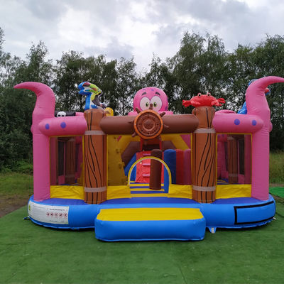 Замок осьминог Пиратское судно надувный веселый город Прыжковые замки с безопасным прыгуном