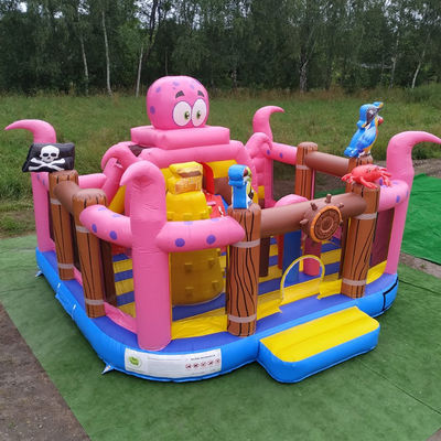 Замок осьминог Пиратское судно надувный веселый город Прыжковые замки с безопасным прыгуном