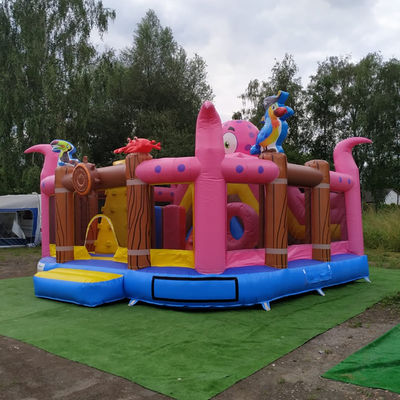 Замок осьминог Пиратское судно надувный веселый город Прыжковые замки с безопасным прыгуном