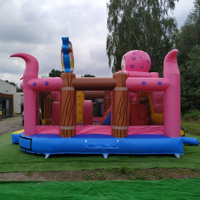 Замок осьминог Пиратское судно надувный веселый город Прыжковые замки с безопасным прыгуном