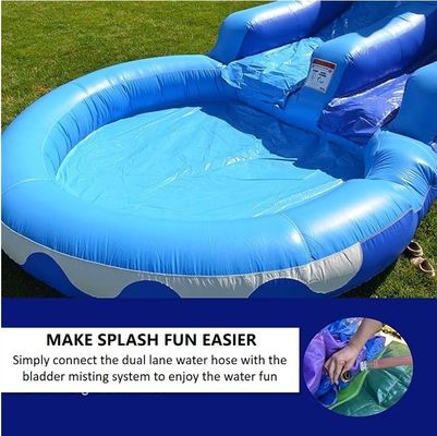 Грей Маленький кит Надувная водная горка с бассейном с голубым океаном и вентилятором