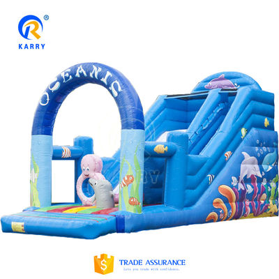 Park Polar Bear Series Надувная водная горка с бассейном Изготовлена из оксфордской ткани