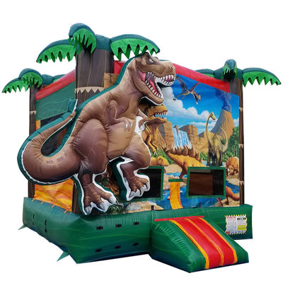 Включается воздушный вентилятор Pop Dinosaur Land Надувный батут для детей и взрослых
