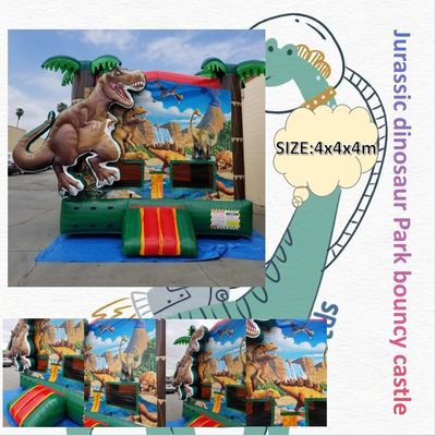 Включается воздушный вентилятор Pop Dinosaur Land Надувный батут для детей и взрослых