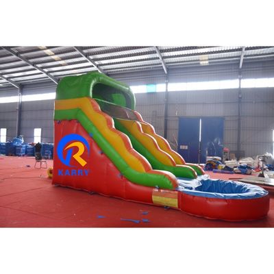 Custom Logo Printed Inflatable Water Slide and Blower с бассейном в 2024 году
