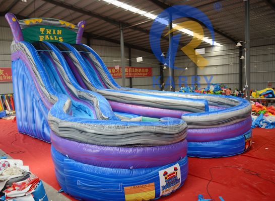 Custom Logo Printed Inflatable Water Slide and Blower с бассейном в 2024 году