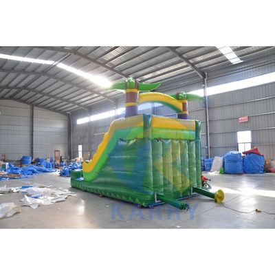 Дополнительные принадлежности для воздушных вентиляторов CE Standard Adult Size Green Palm Tree Water Slide Inflatable