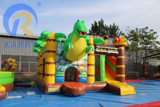 Особенности портативная детская вечеринка прыжки прыгающий замок со слайдом на тему динозавра