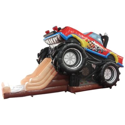 Морская / воздушная доставка Custom PVC 3D Красный внедорожник Замок Надувный дом для детей
