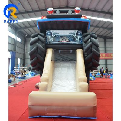 Морская / воздушная доставка Custom PVC 3D Красный внедорожник Замок Надувный дом для детей