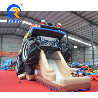 Морская / воздушная доставка Custom PVC 3D Красный внедорожник Замок Надувный дом для детей